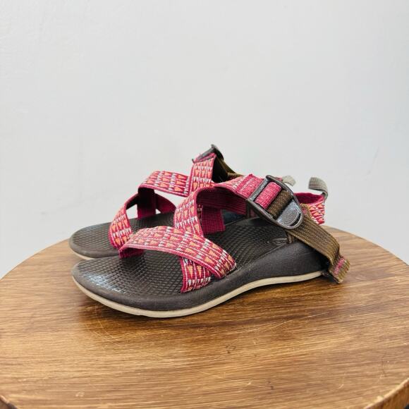 Chaco Z Cloud Pink Strappy Sandals Girls Size 12 - Picture 1 of 9